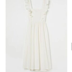 H&M Apron Midi Ruffle Dress